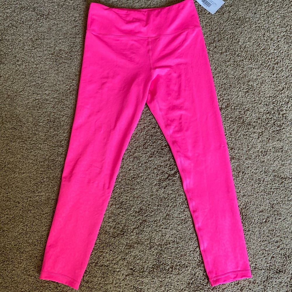 Zyia hot pink leopard Light n Tight 24” leggings